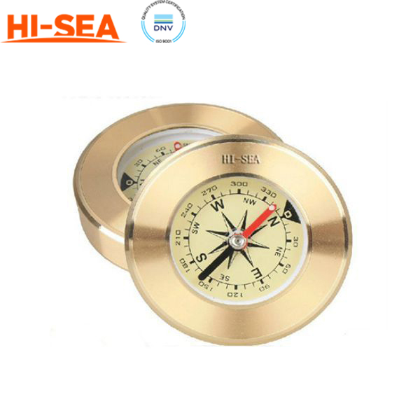 Brass Compass with Wooden Box